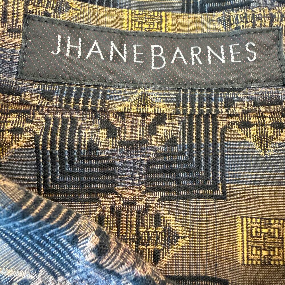Jhane Barnes Vintage Geometric Cotton Button Up Size L - Picture 2 of 10